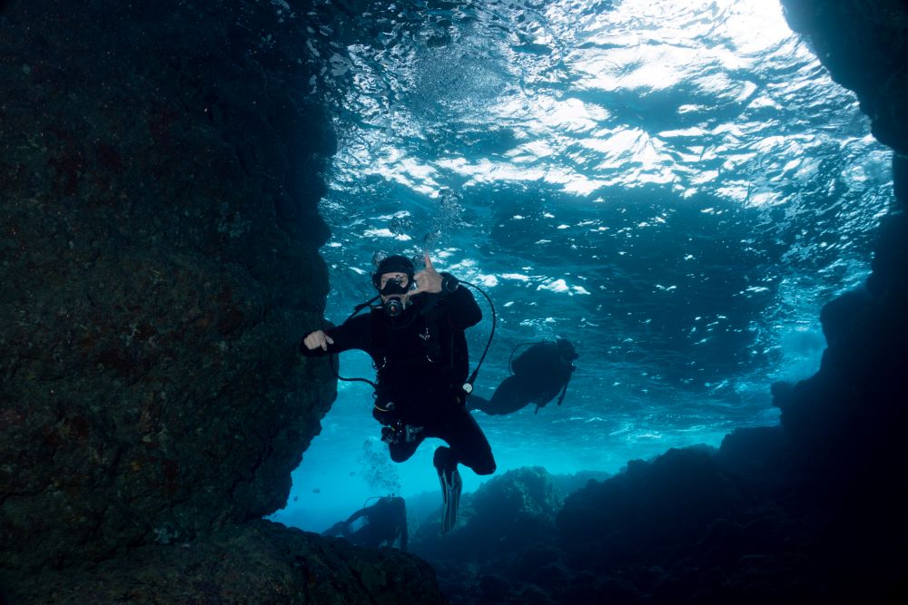 The entry of the Blue Cave