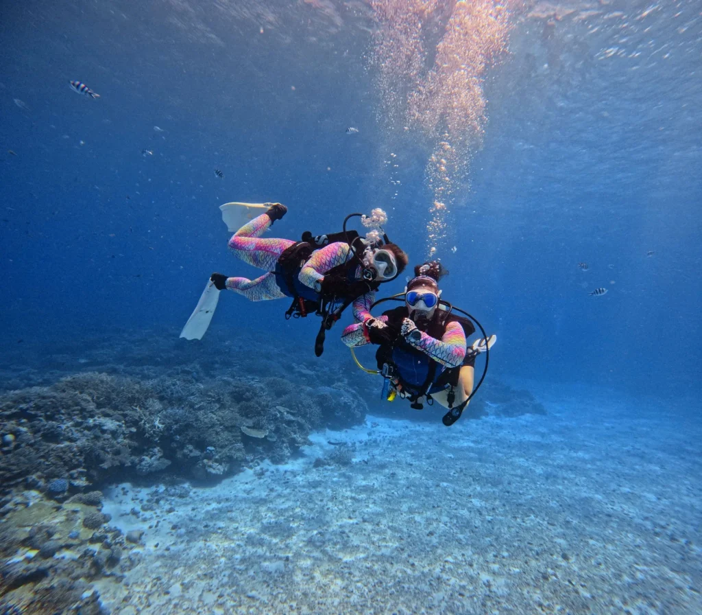 photo - beautiful underwater photo of a man diving